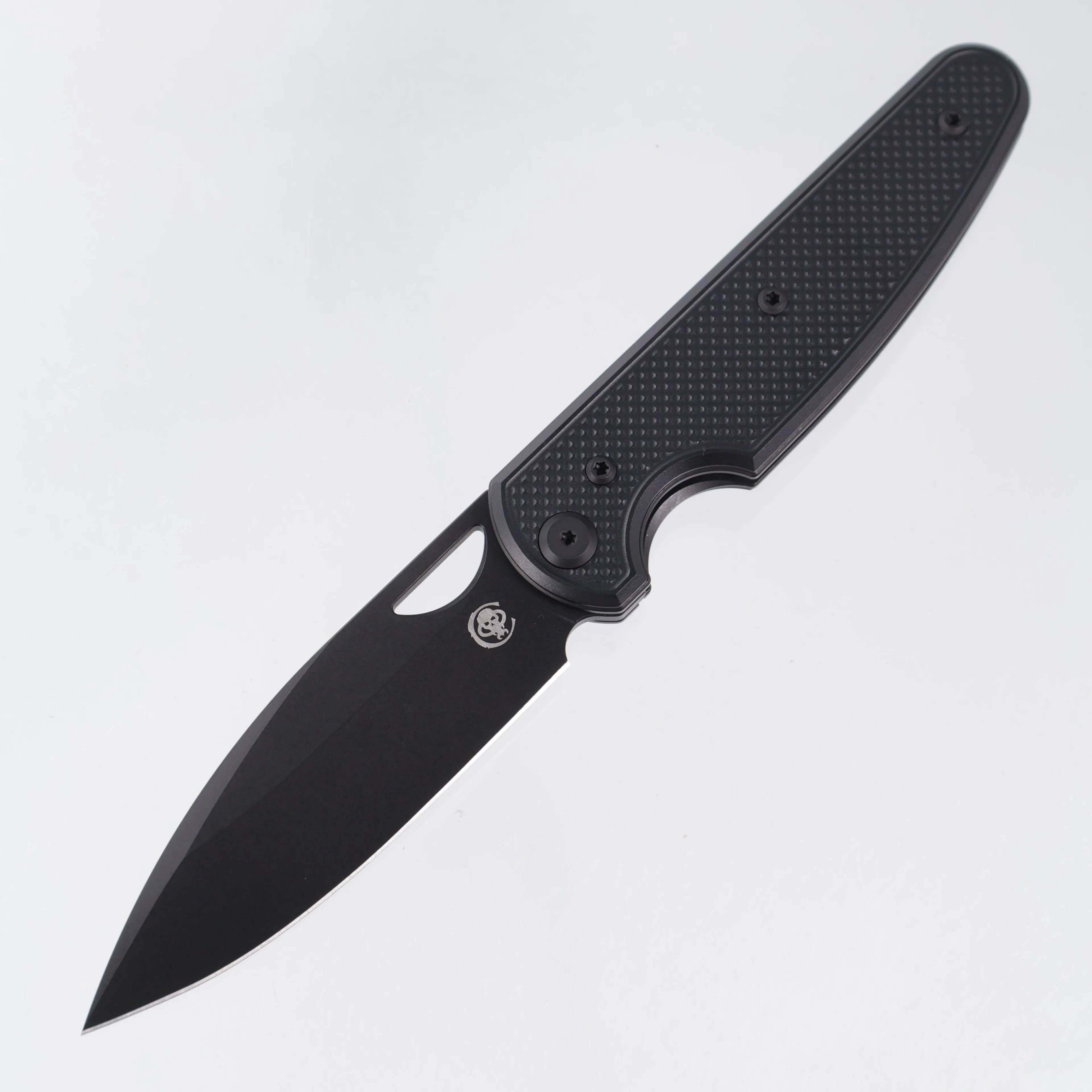 Chaves Knives x Brad Blount The Phase 229 Blue Label - Black Aluminum w/ Black PVD Ti Hardware - Black PVD 154CM
