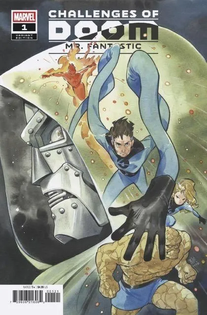 Challenges of Doom: Mr. Fantastic #1B (Peach Momoko Variant)