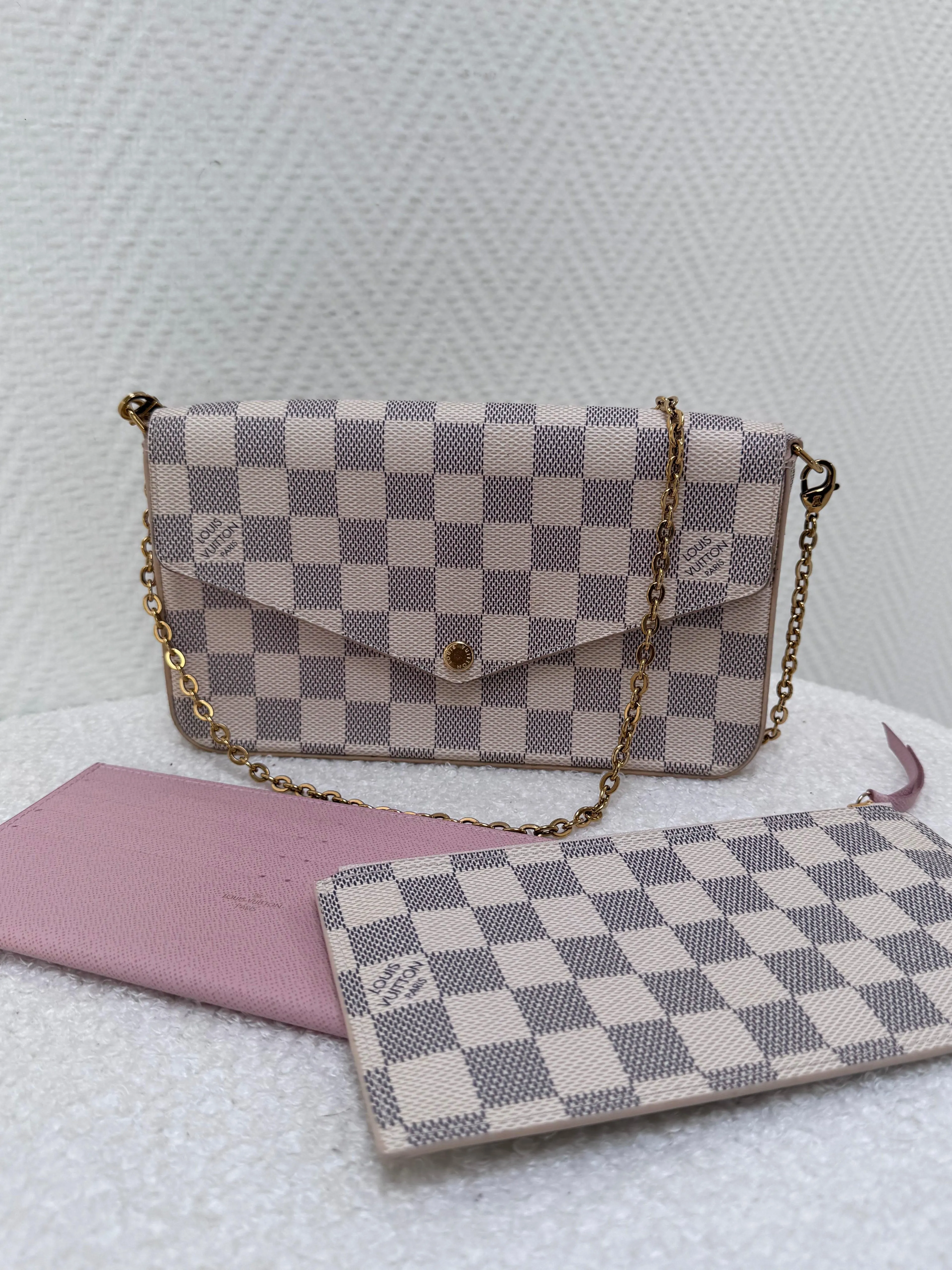 Louis Vuitton pochette felicie damier azur