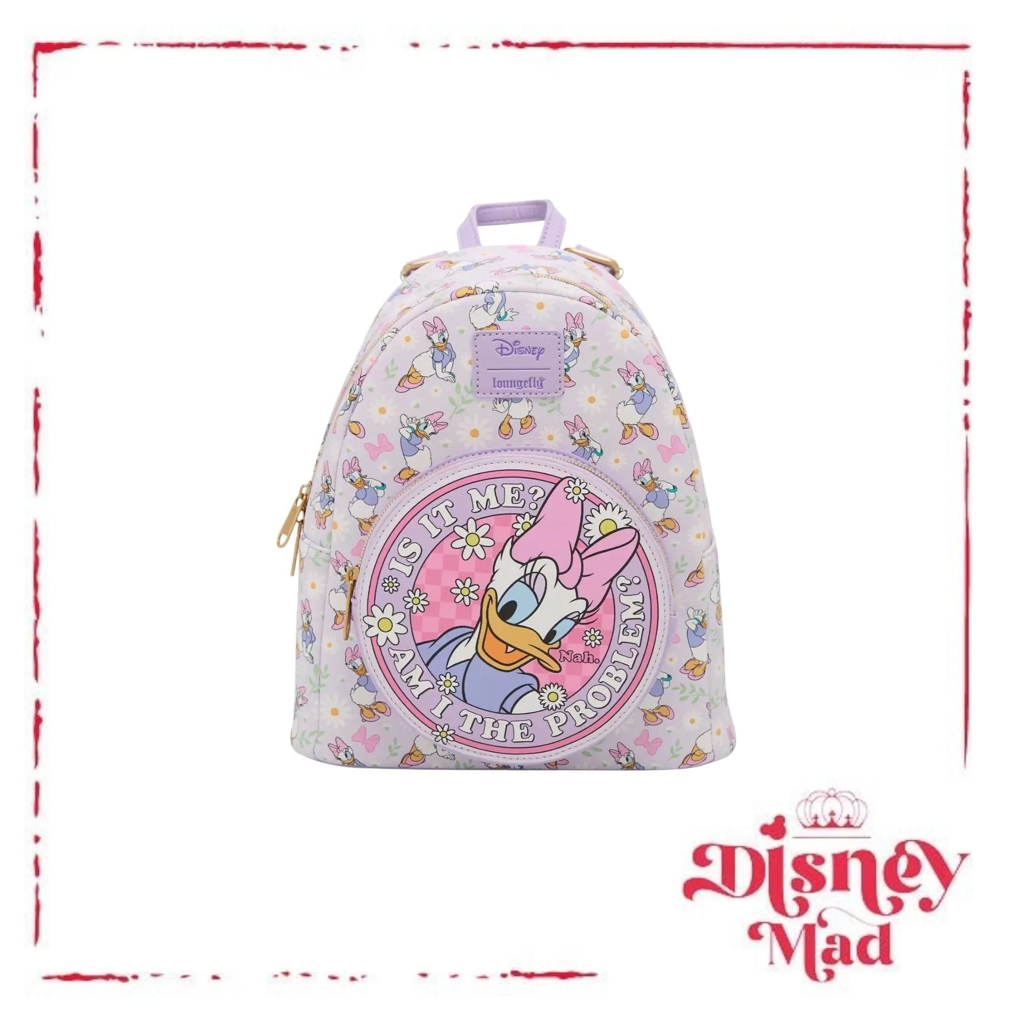 Loungefly Disney Daisy Duck Am I The Problem? Mini Backpack