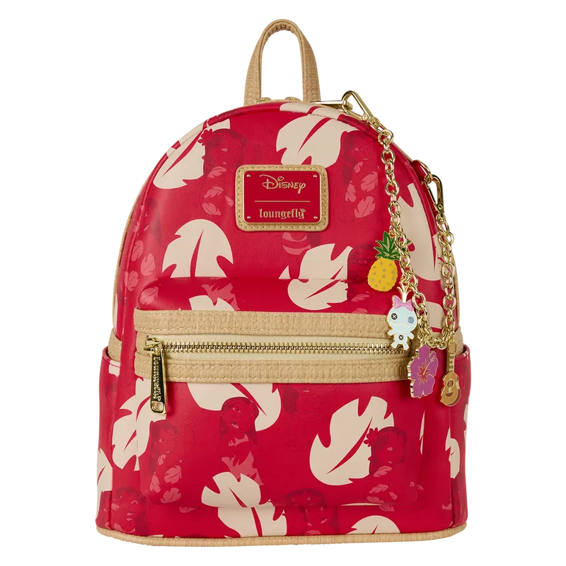 BP: Disney Lilo and Stitch Limited Release Red Charm Raffia Mini Backpack