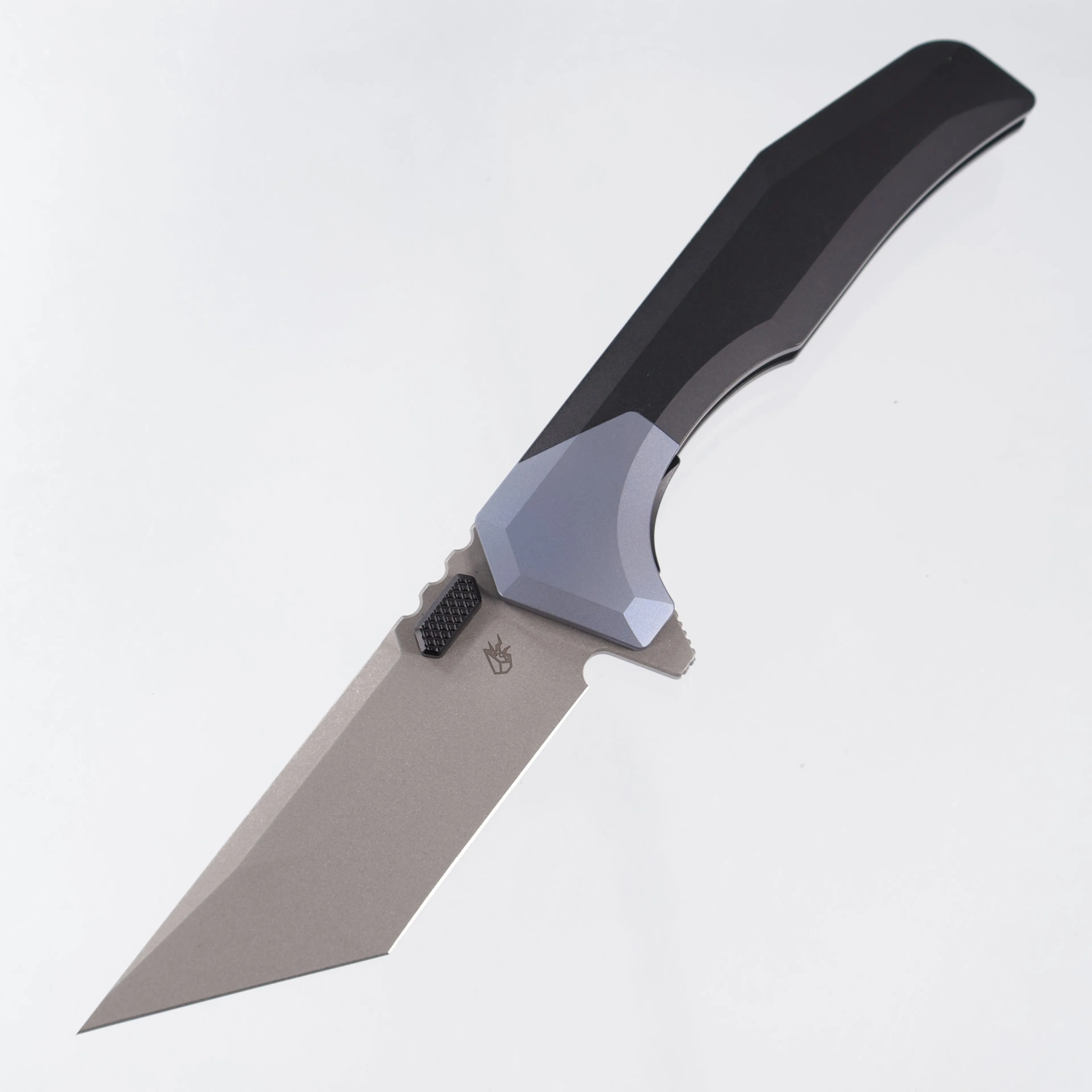 Arcane Design Necronaut V3 - Black PVD Titanium w/ Blue Titanium Bolsters - Stonewash Magnacut