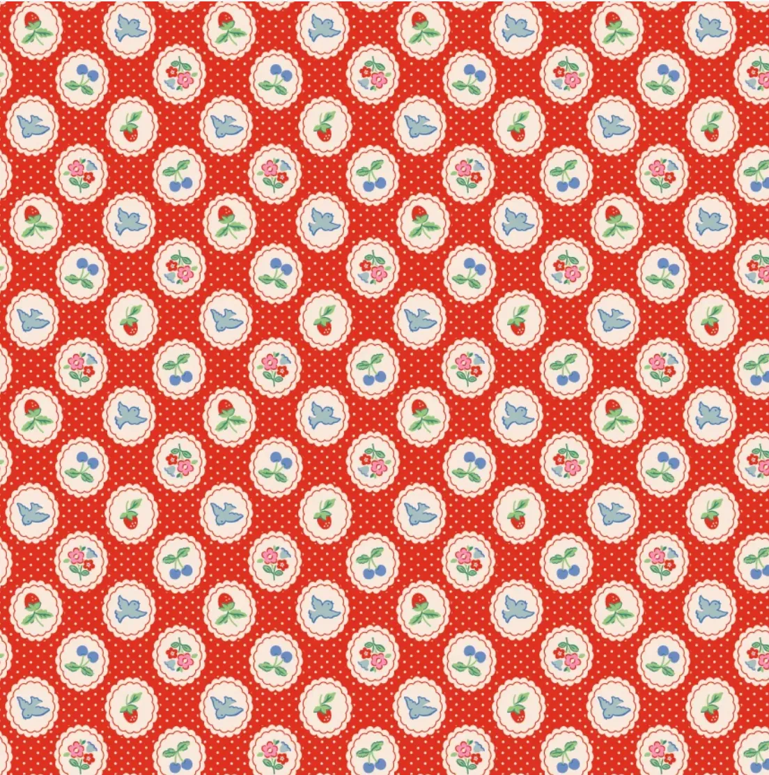 Bluebells and Buttercups - Chirp & Charm in Red - Elea Lutz
