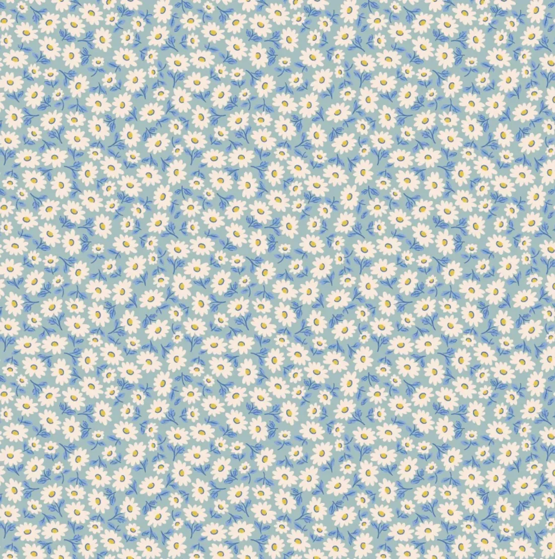 Bluebells and Buttercups - Sugar Daisies in Blue - Elea Lutz