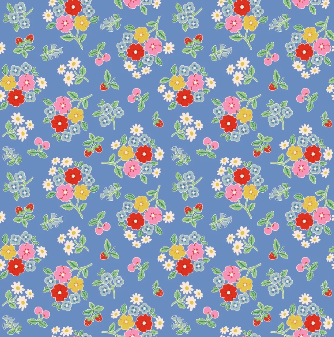 Bluebells and Buttercups - Bluebells & Buttercups in Periwinkle - Elea Lutz