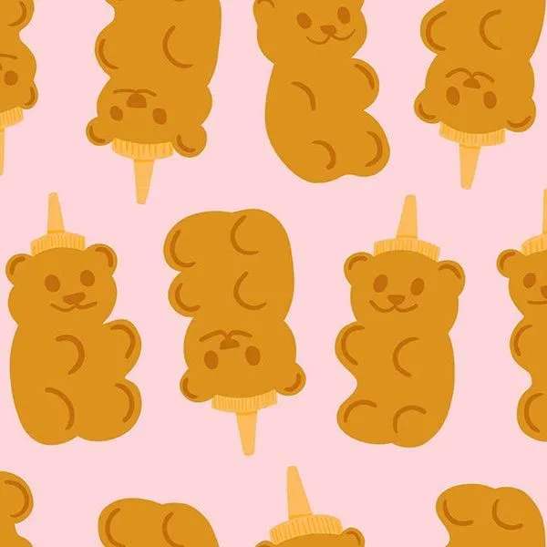 Egg & Friends – Honey Bears in Cotton Candy Pink – Kimberly Kight – Ruby Star Society