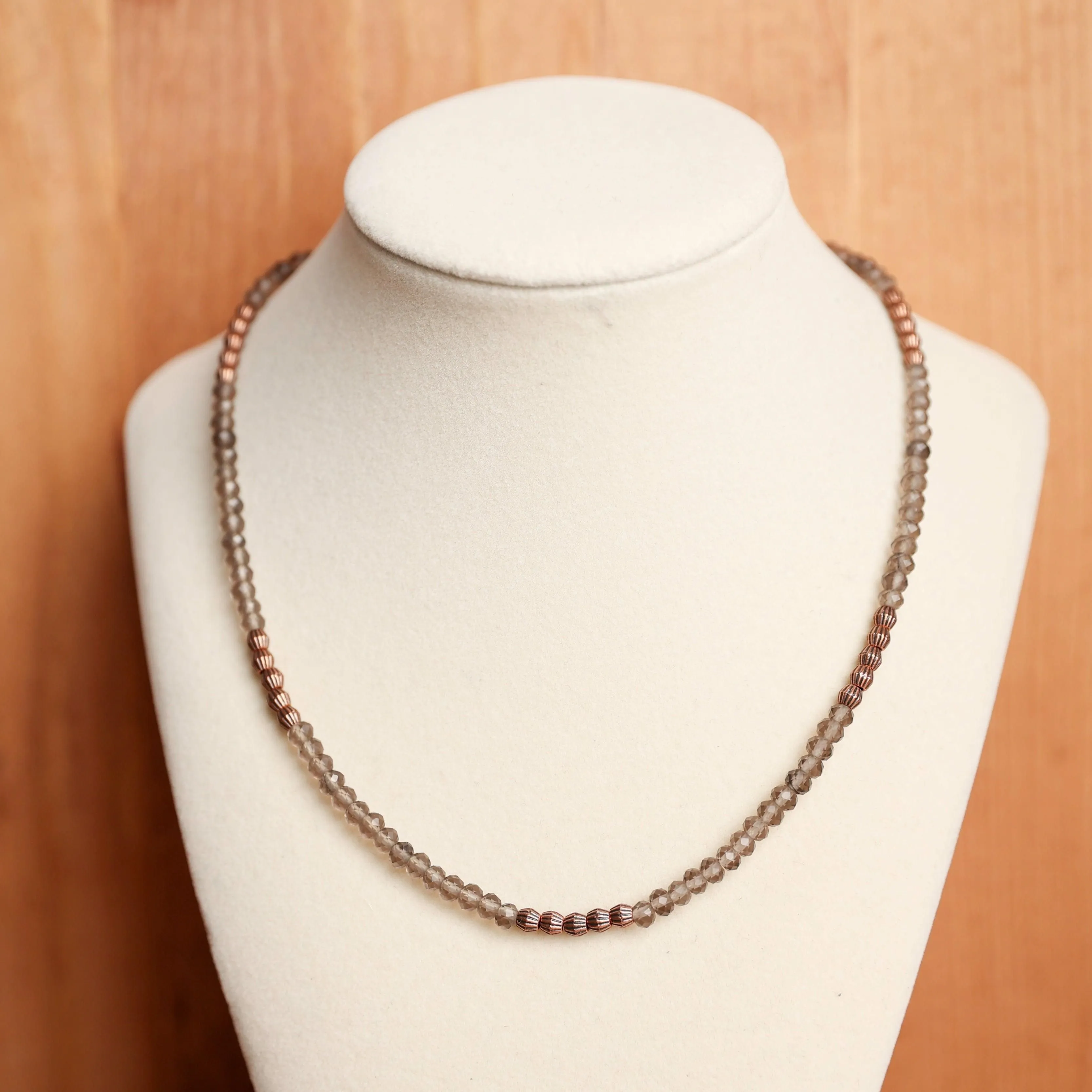 Smoky Quartz & Copper Accent Necklace