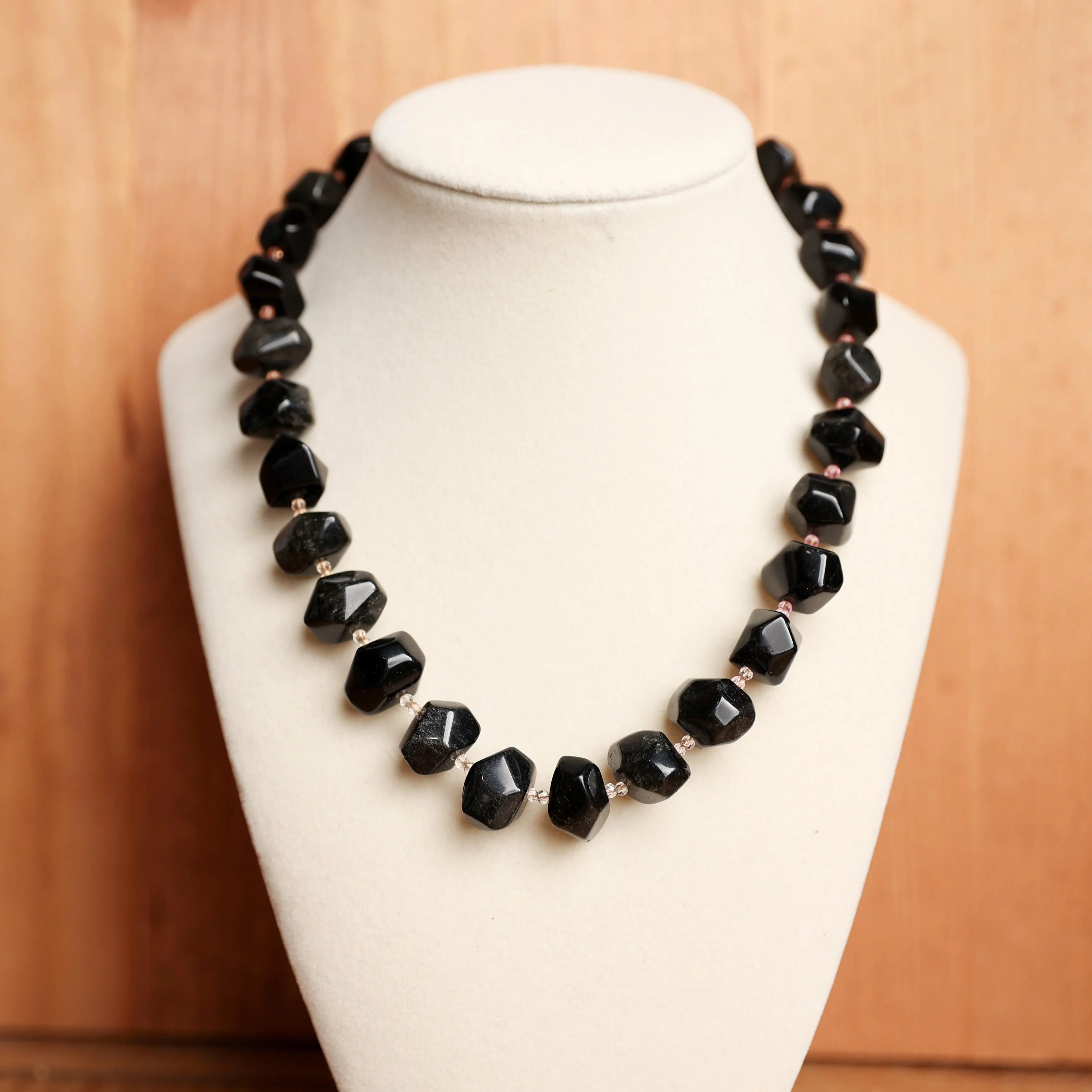 Black Agate Statement Necklace