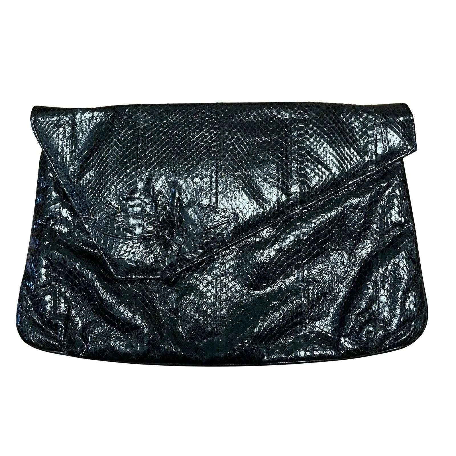 J. Renee Black Flower Clutch
