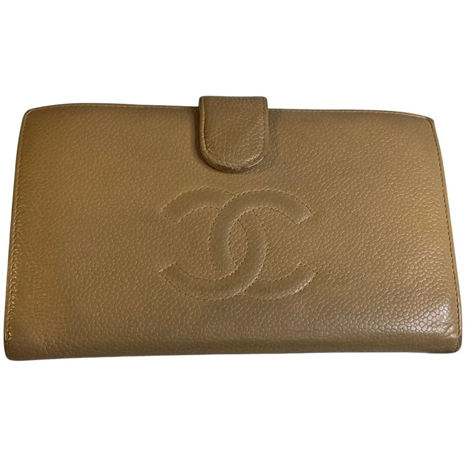 Chanel Camel Bifold Leather Wallet