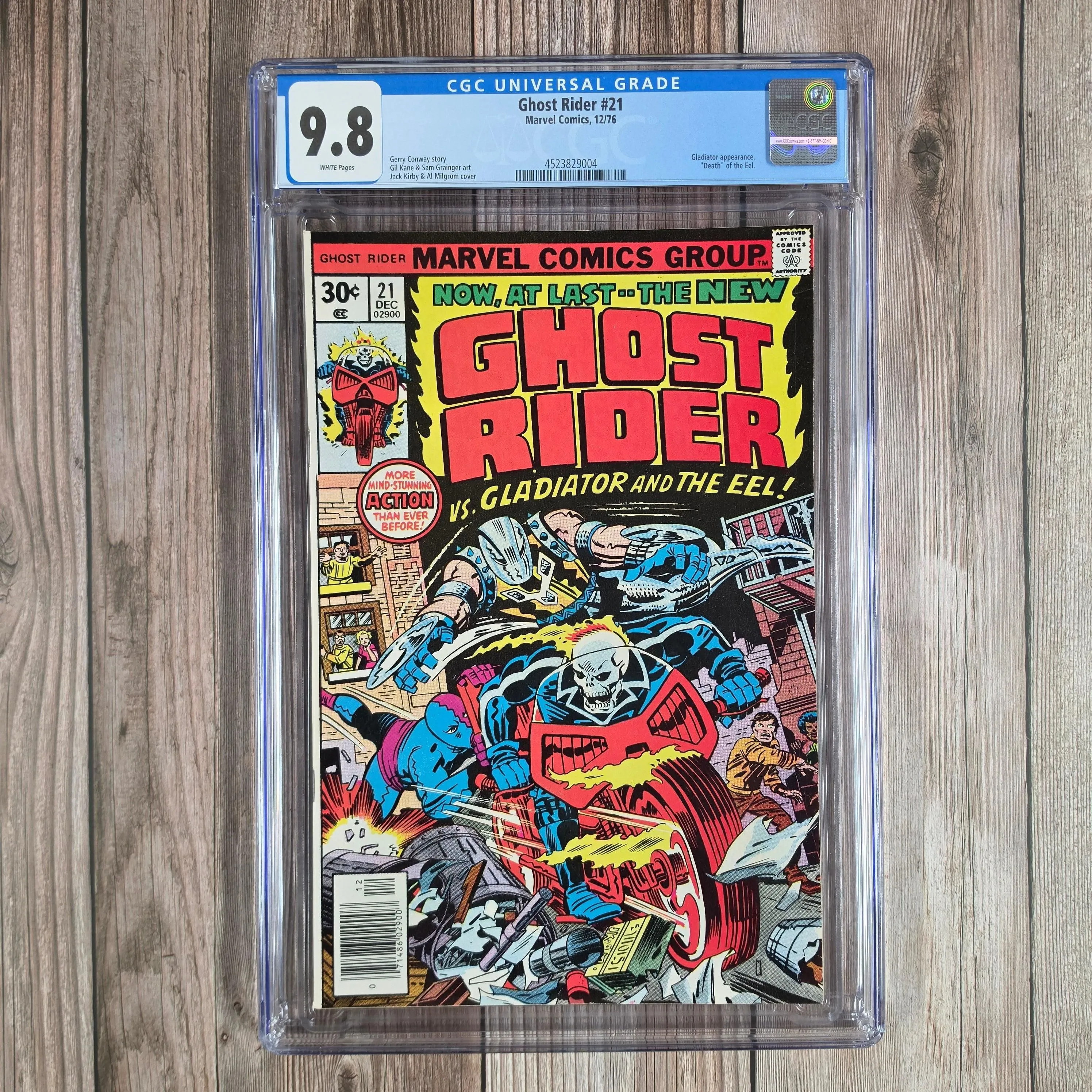 Ghost Rider #21 CGC 9.8 WP Cover art by Jack Kirby & Al Milgrom (Cert 9004)