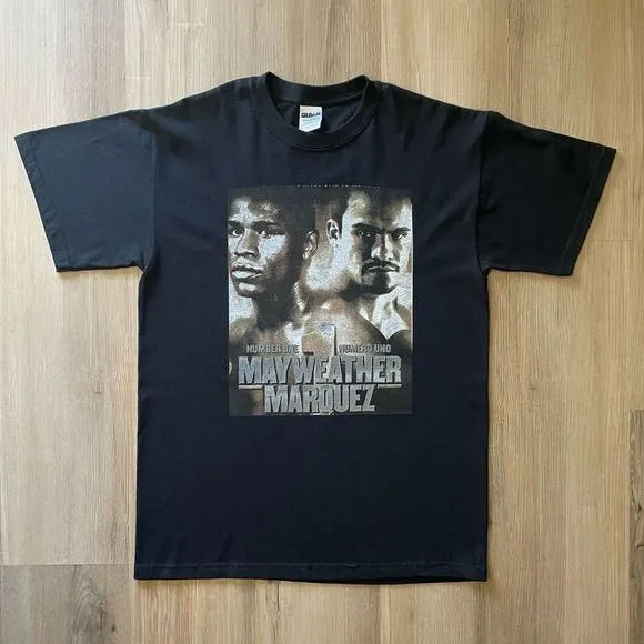 Product image for Mayweather Marquez Number One Numero Uno Boxing Match T-Shirt Black Medium
