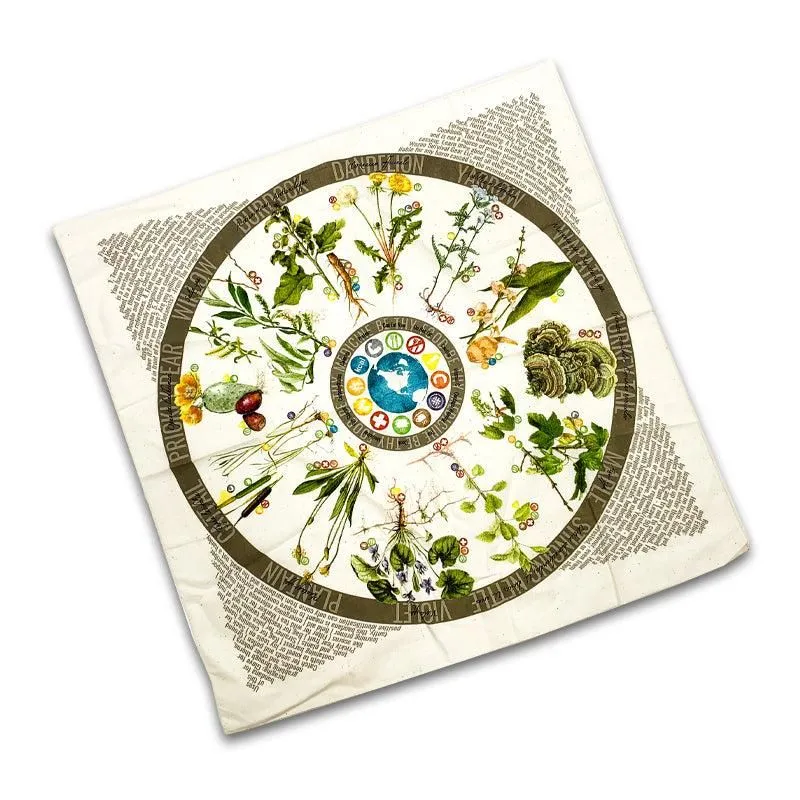 Wazoo Survival Gear Forager Bandana with Pictures and Facts (12 Plants & Fungus)