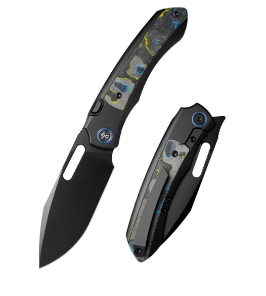 Remette RT-Orca ORCAURD – 3.15″ DLC M390 Drop Point, Titanium & Ultimate Warrior CamoCarbon, Button Frame Lock