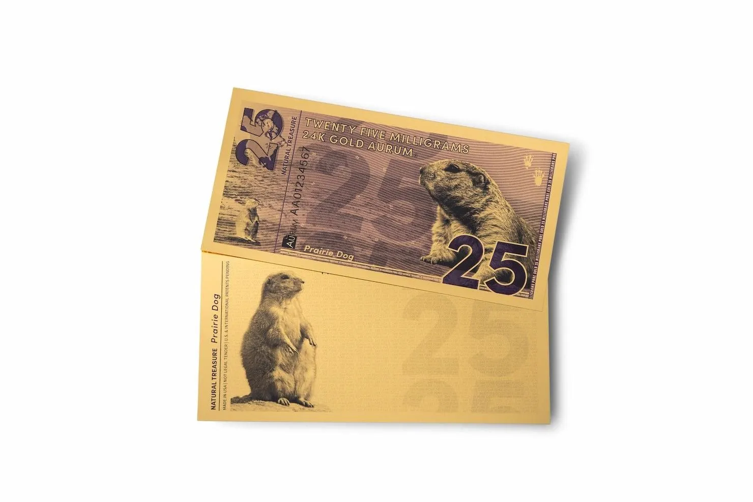 Prairie Dog Aurum® 25mg 24k Gold Note