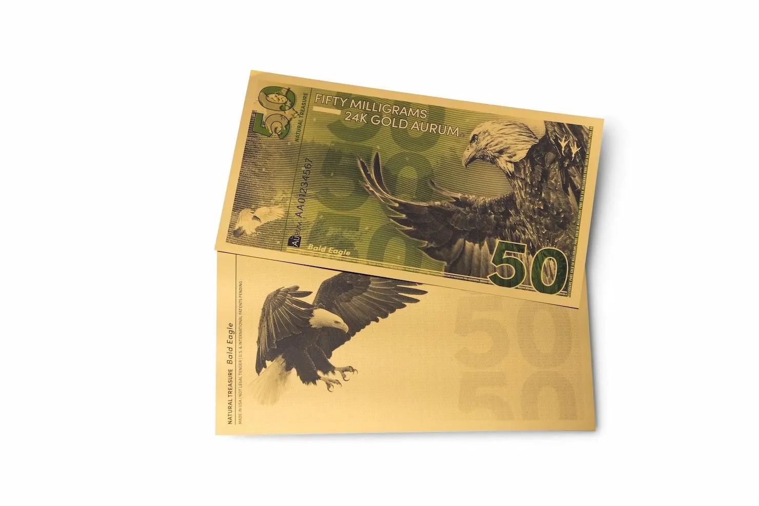 Bald Eagle Aurum® 50mg 24k Gold Note