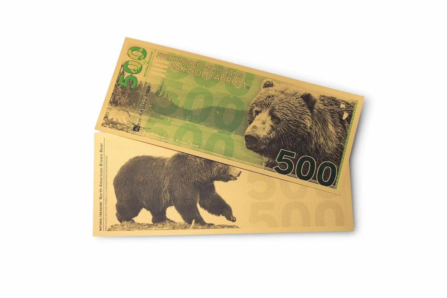 Brown Bear Aurum® 500mg 24k Gold Note