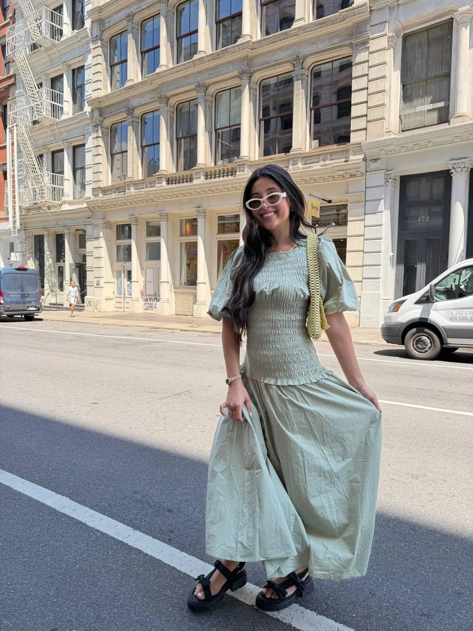 PRE ORDER Estella Dress Soft Matcha Color (ETA 8/5)