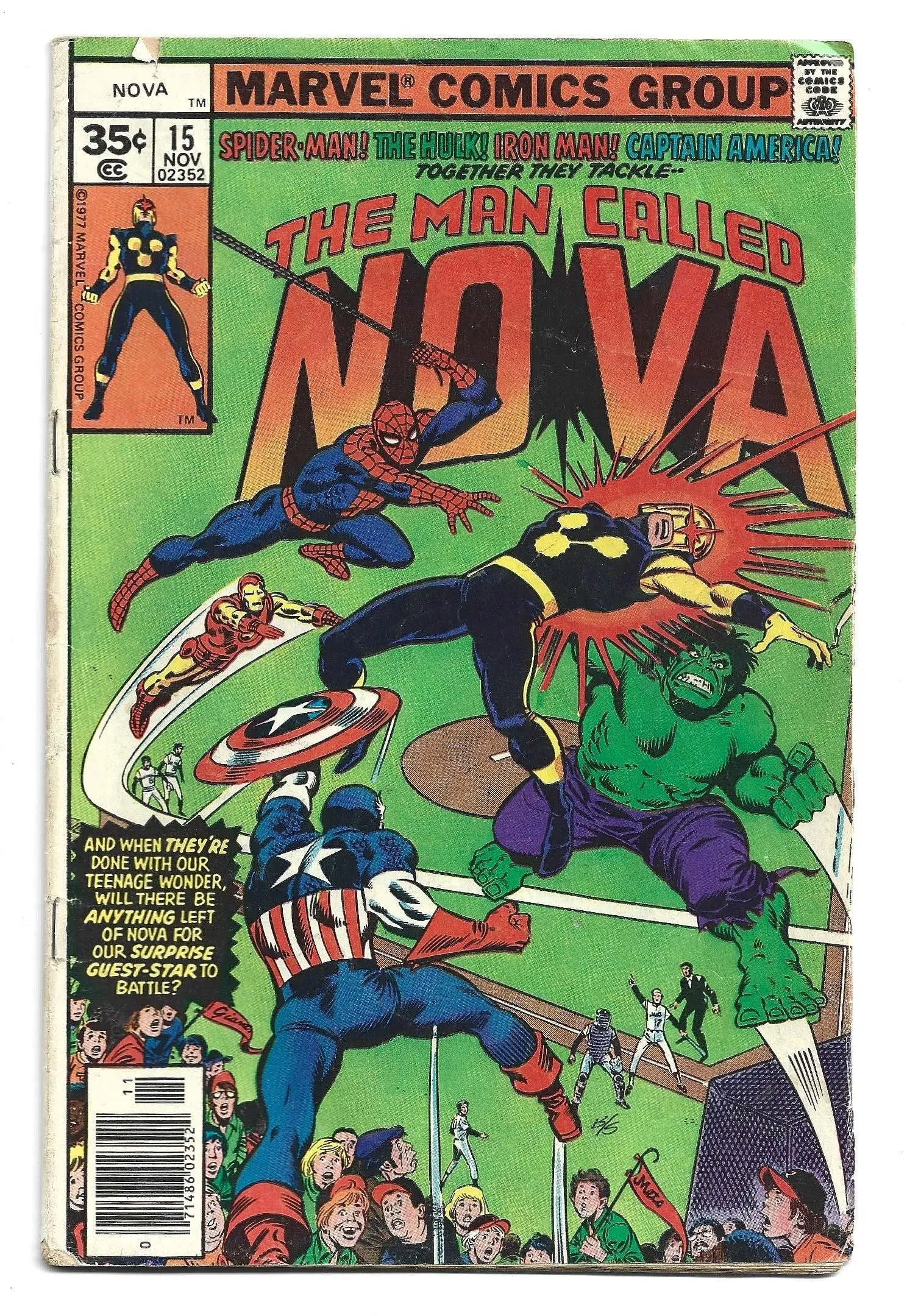 Nova #15 feat. Spider-Man The Hulk,  Iron Man & Captain America