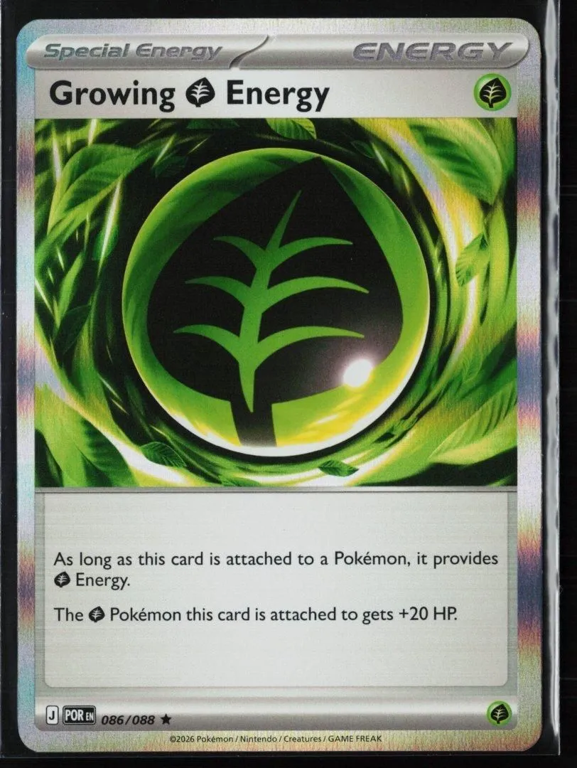 Growing Grass Energy - ME03: Perfect Order 086 - pokemon - Rare Holo
