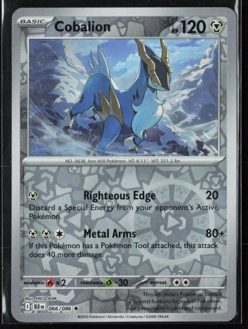 Cobalion - SV: Black Bolt 066 - pokemon - Rare Reverse Holo