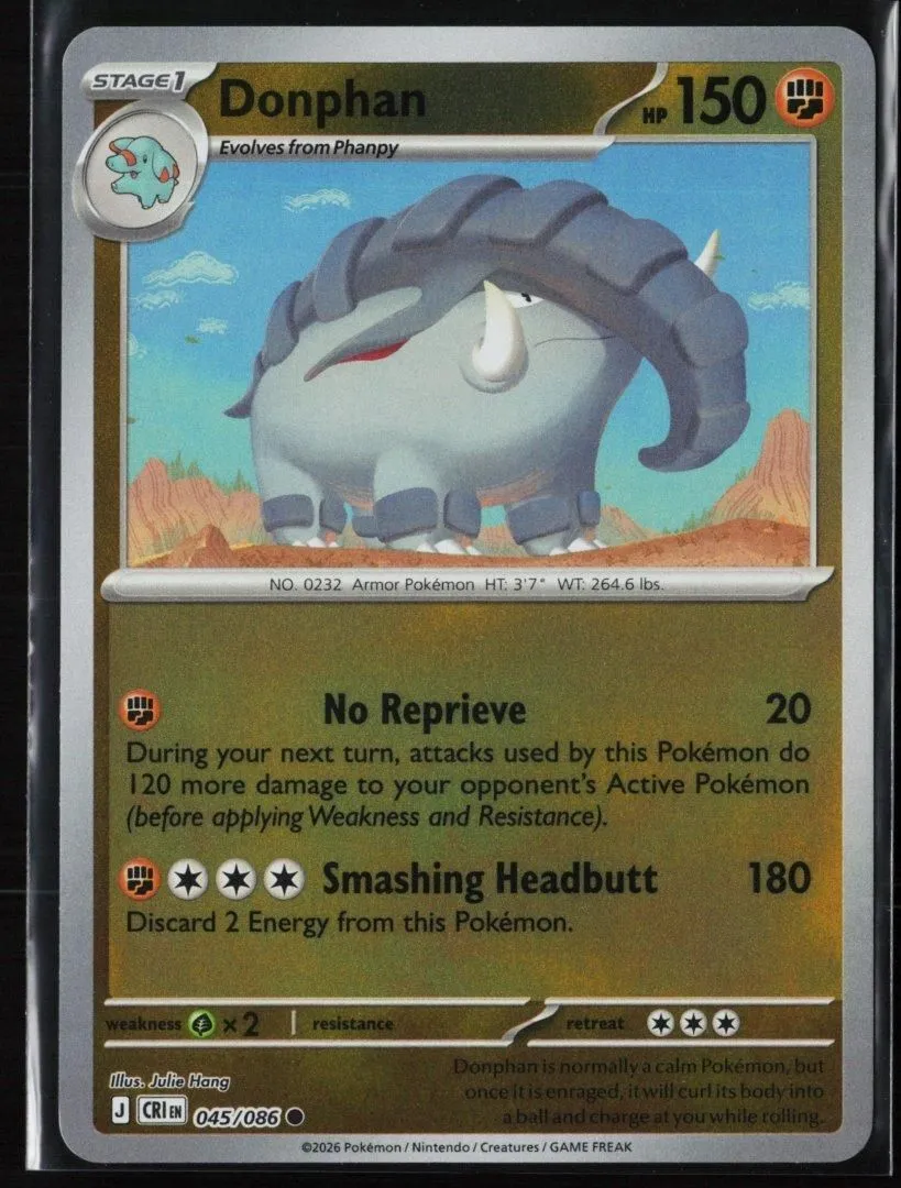 Donphan - ME04: Chaos Rising 045/086 - Pokemon - Common Reverse Holo