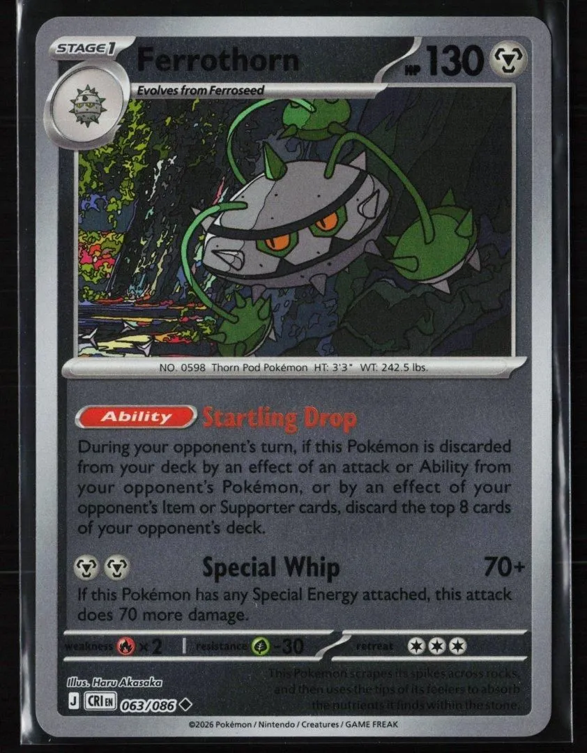 Ferrothorn - ME04: Chaos Rising 063 - Pokemon - Uncommon Reverse Holo