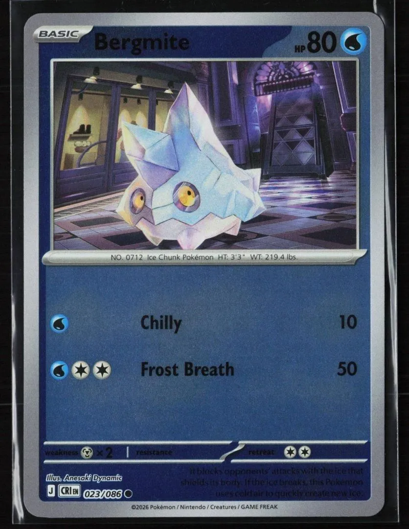 Bergmite - ME04: Chaos Rising 023/086 - Pokemon - Common Reverse Holo