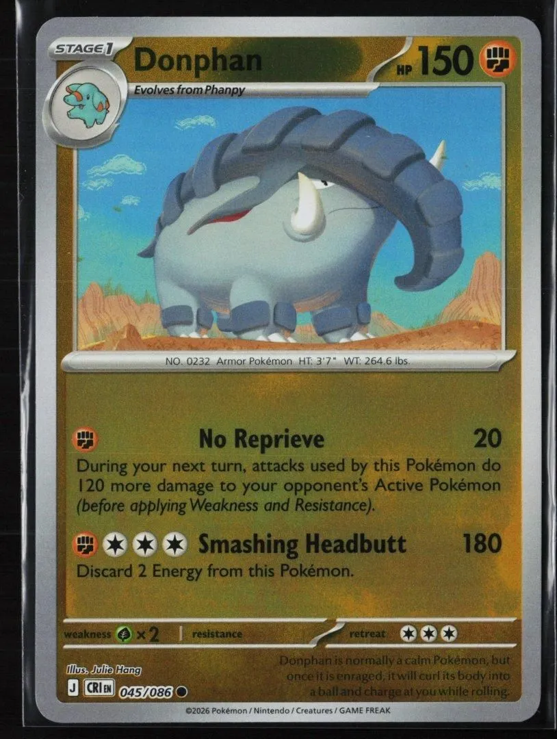 Donphan - ME04: Chaos Rising 045 - Pokemon TCG - Common Reverse Holo