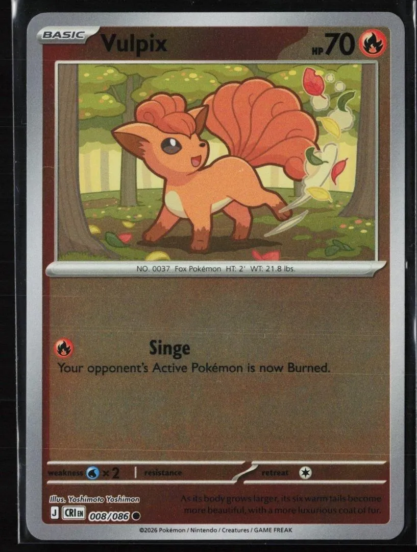 Vulpix - ME04: Chaos Rising 008 - Pokemon TCG - Common Reverse Holo