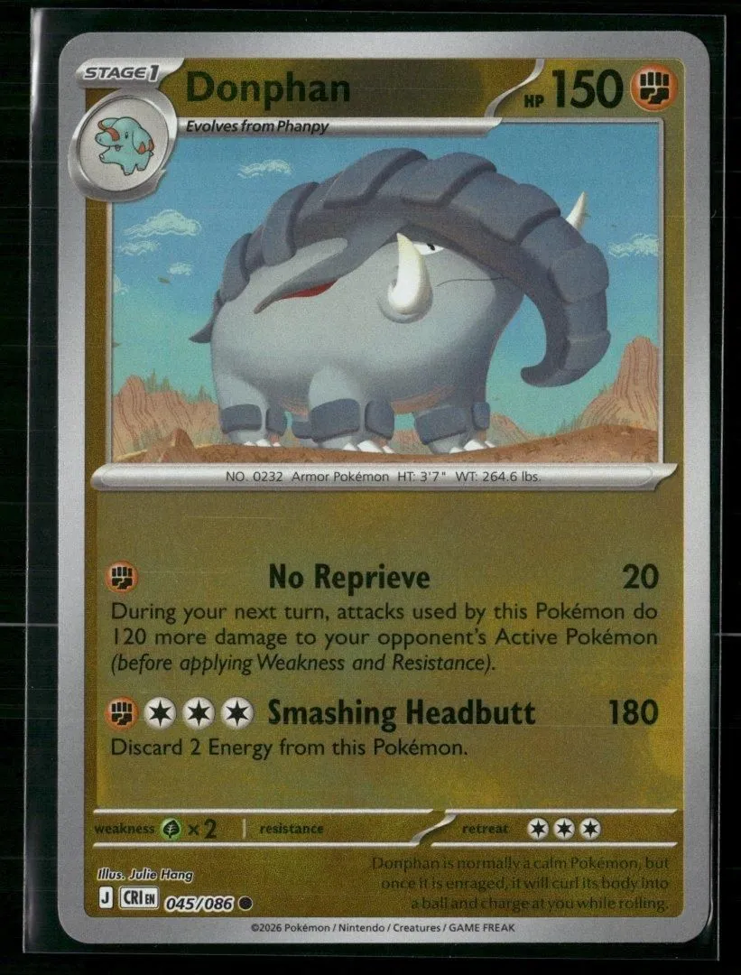 Donphan - ME04: Chaos Rising 045 - Pokemon TCG - Common Reverse Holo