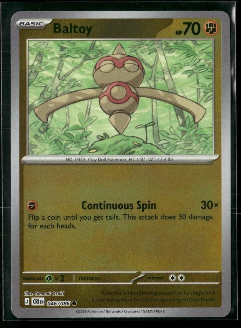 Baltoy - ME04: Chaos Rising 046 - pokemon - Common Reverse Holo