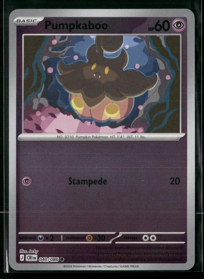 Pumpkaboo - ME04: Chaos Rising 040 - pokemon - Common Reverse Holo