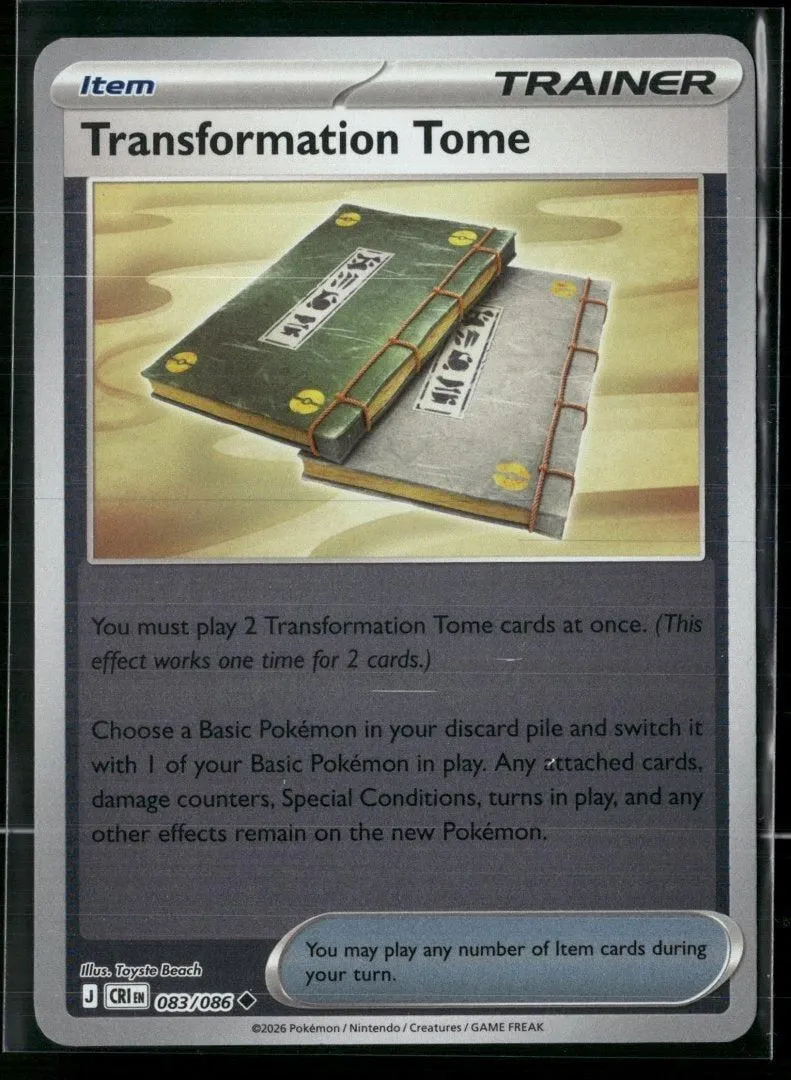 Transformation Tome - ME04: Chaos Rising 083/086 - pokemon - Uncommon Reverse...
