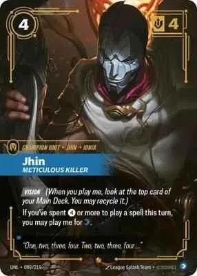 Riftbound: League of Legends Trading Card Game - Unleashed - Jhin - Meticulous Killer - Epic - Foil