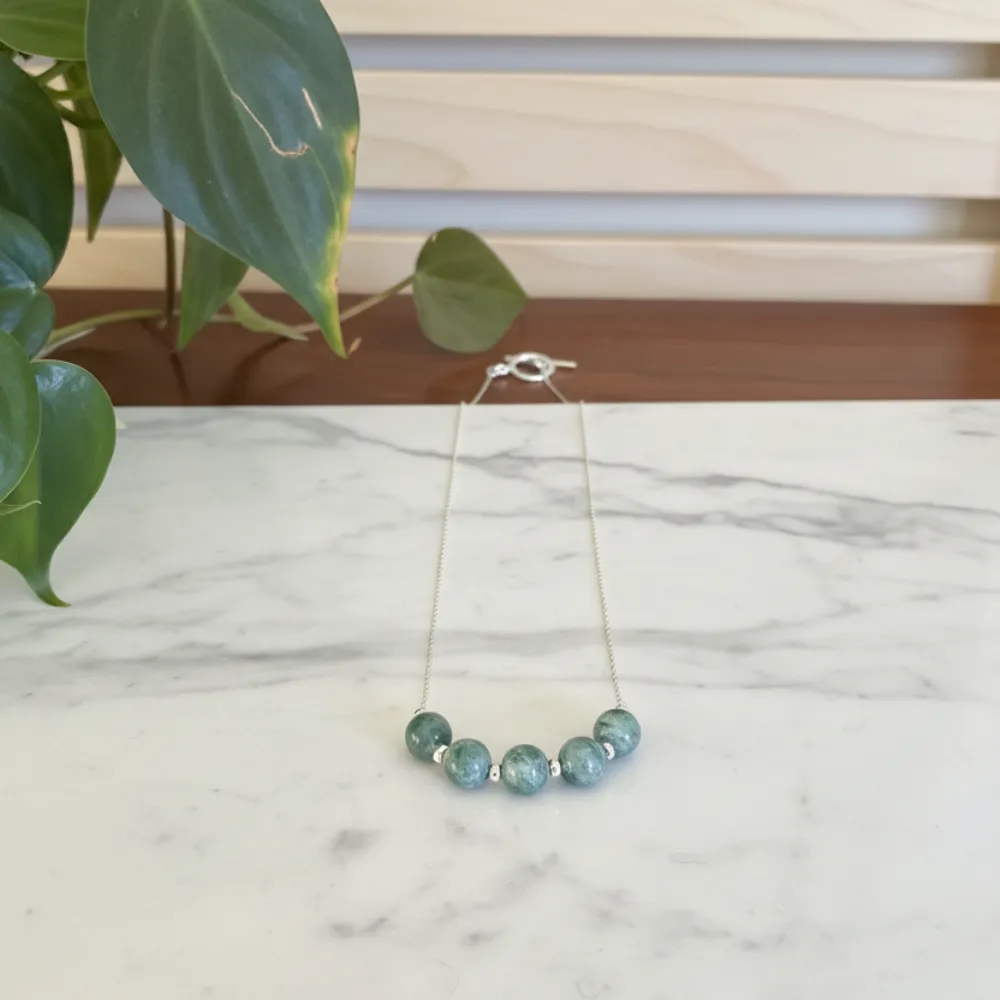 Jade Sterling Chain Necklace