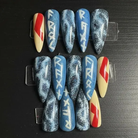Rune Lightning | Gaming Series | Press-On Nail Set