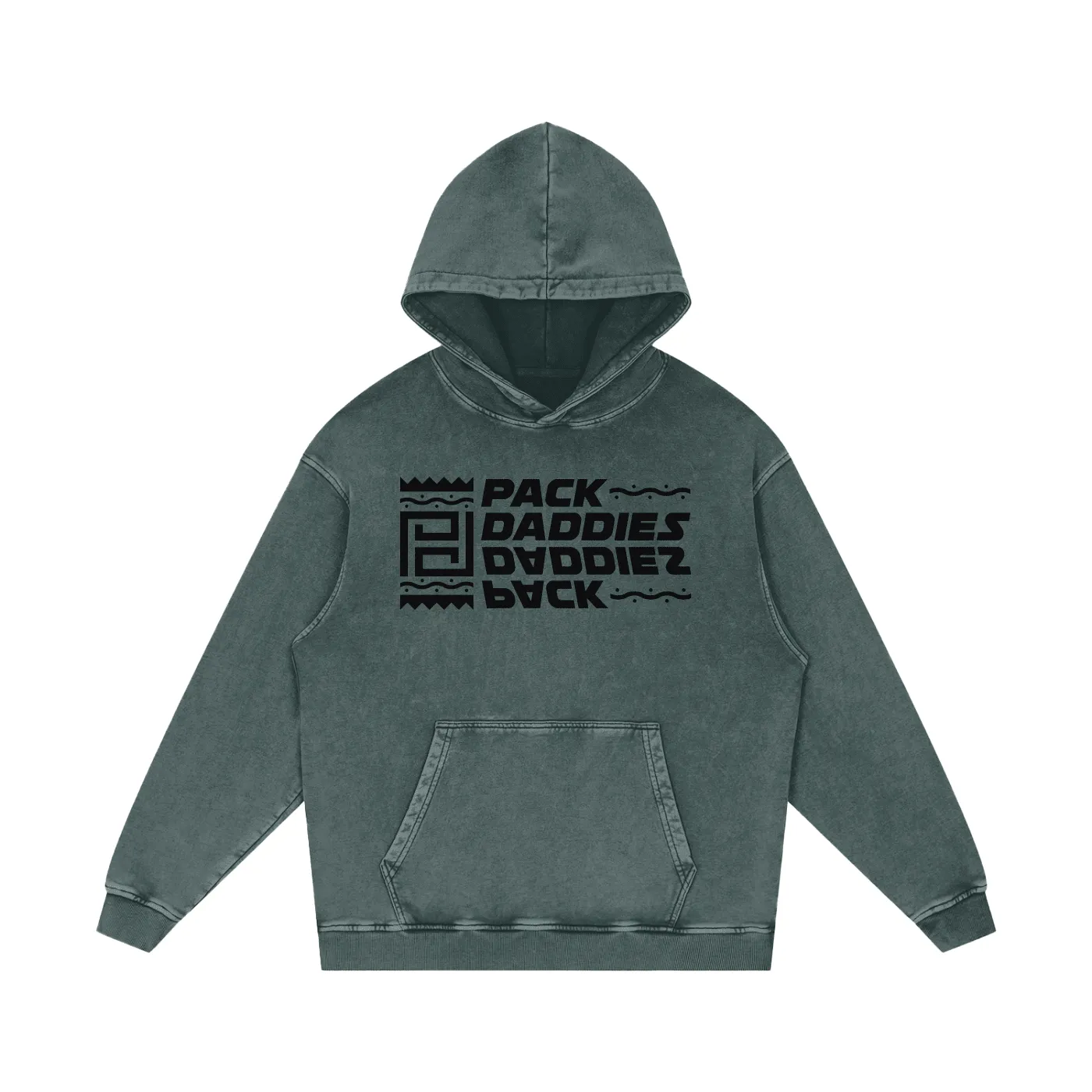 Pack Daddies Snow Washed Loose Cotton Hoodie