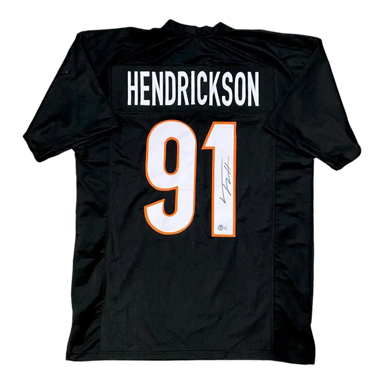Trey Hendrickson Autographed Cincinnati Bengals Black Custom XL #91 Jersey - Beckett Authentication Services (BAS)