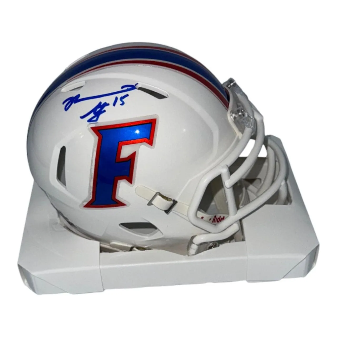 Reidel Anthony Autographed Florida Gators Riddell White Mini Helmet- JSA