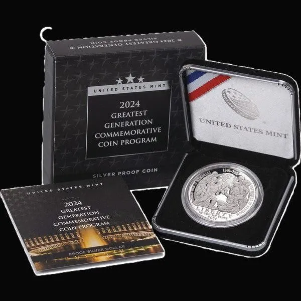 2024 P Greatest Generation Silver Proof Commemorative $1 Dollar