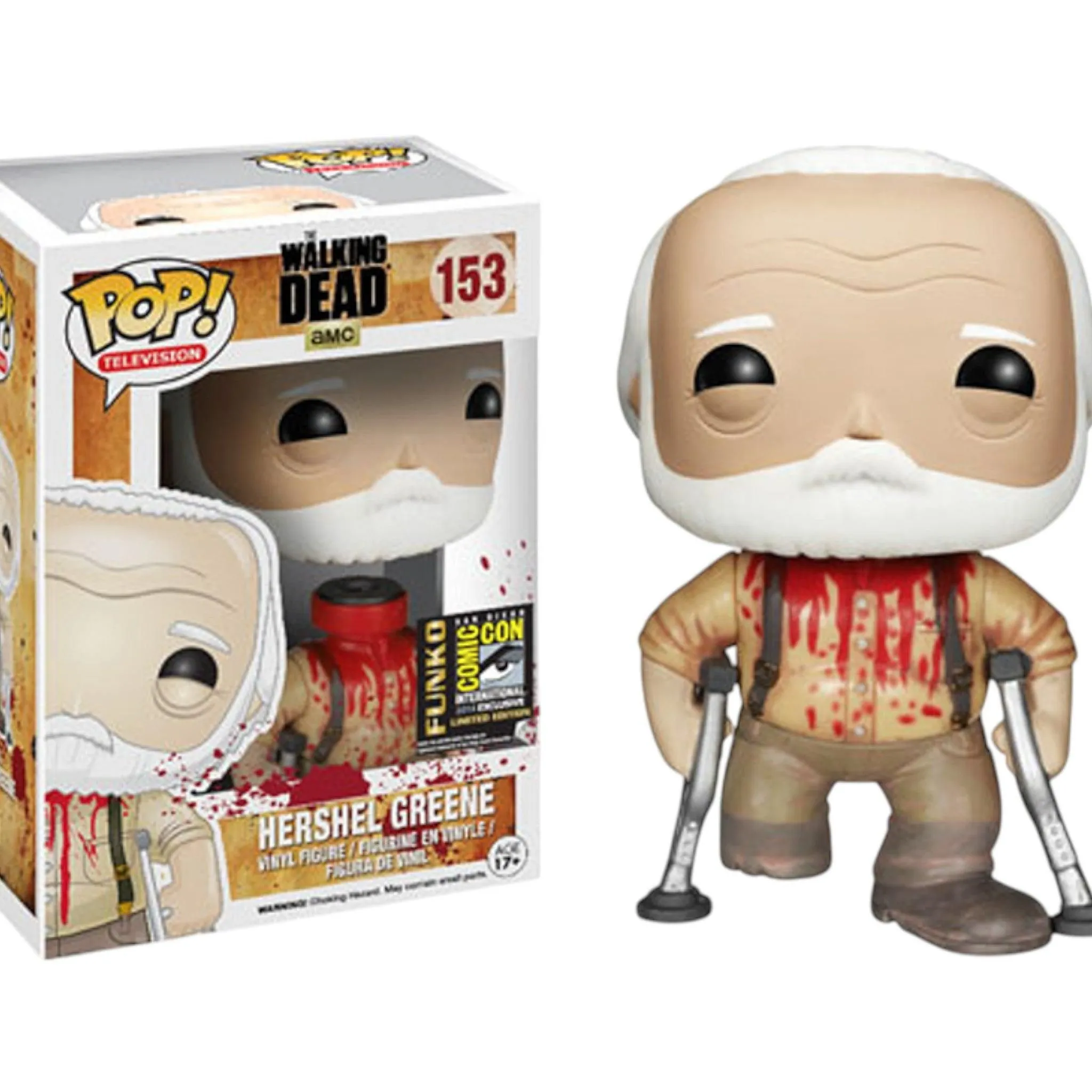 Funko Pop! The Walking Dead Hershel Greene #153 (Headless) 2014 Con Exc Vinyl Figure