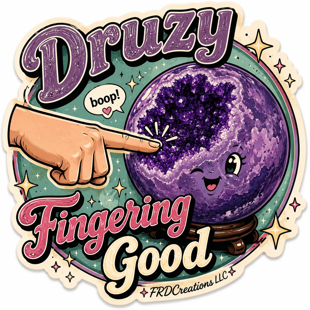 Drusy Fingering Good Sticker