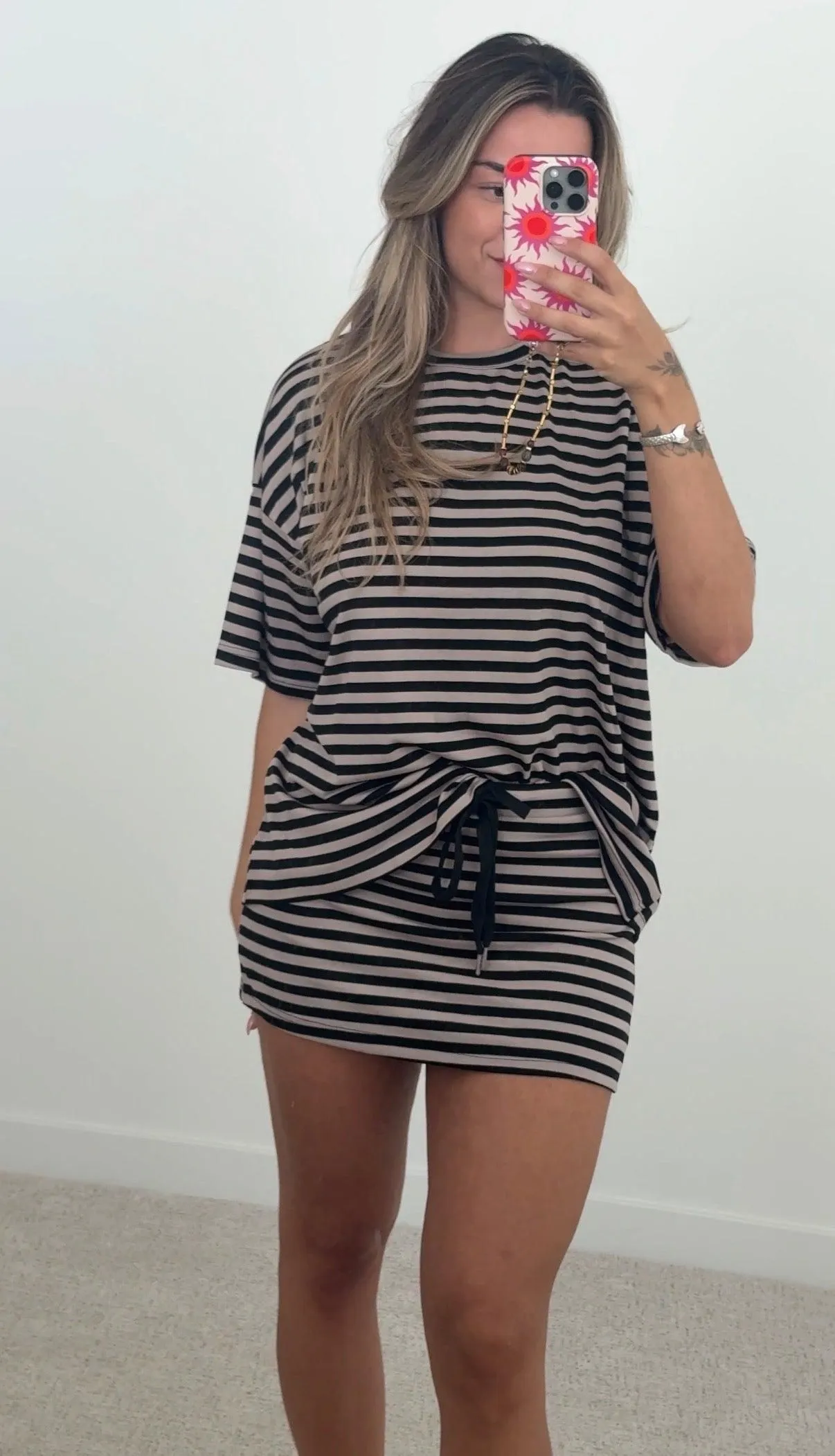 Chocolate Striped Skort Set