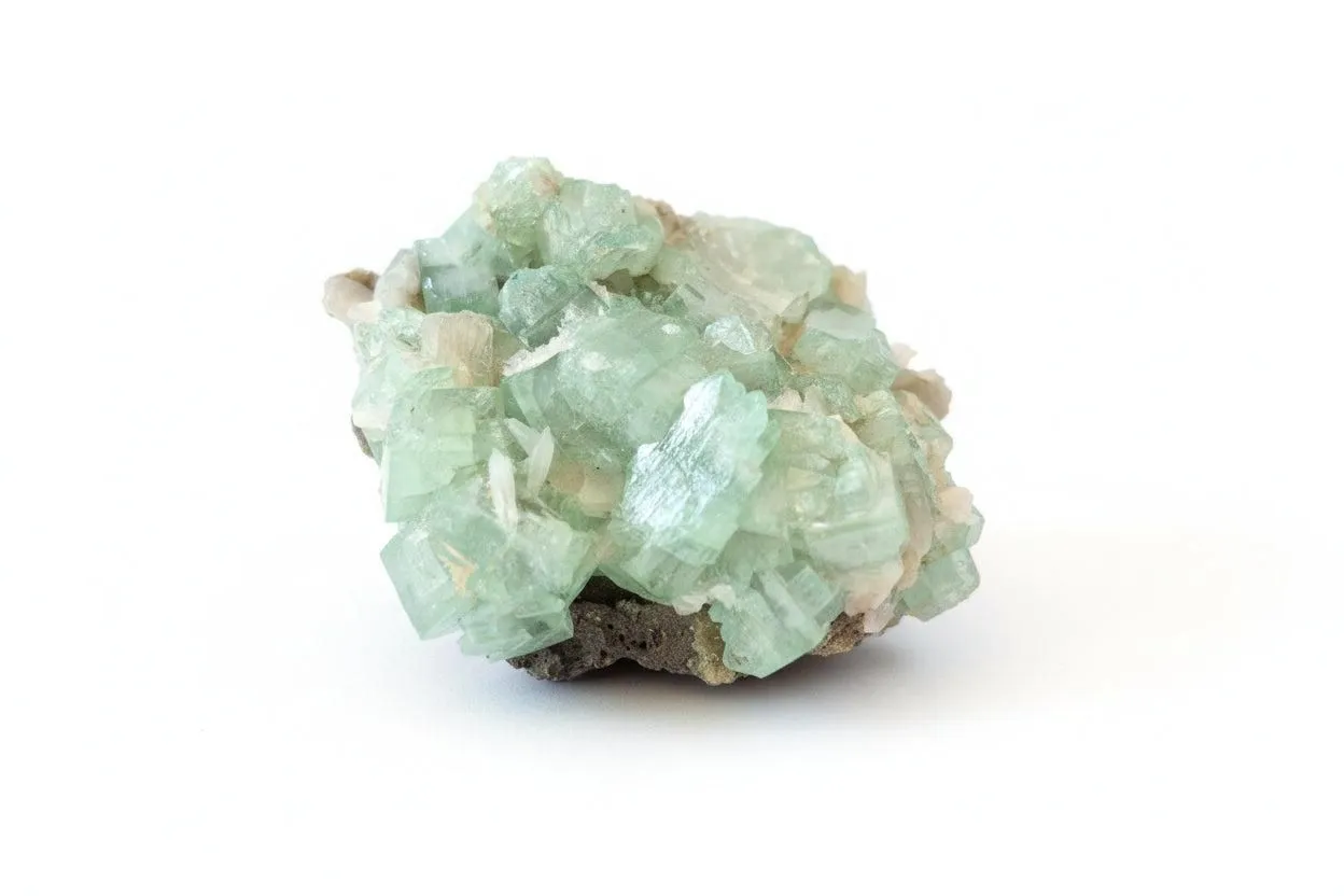 Green Apophyllite with Stilbite