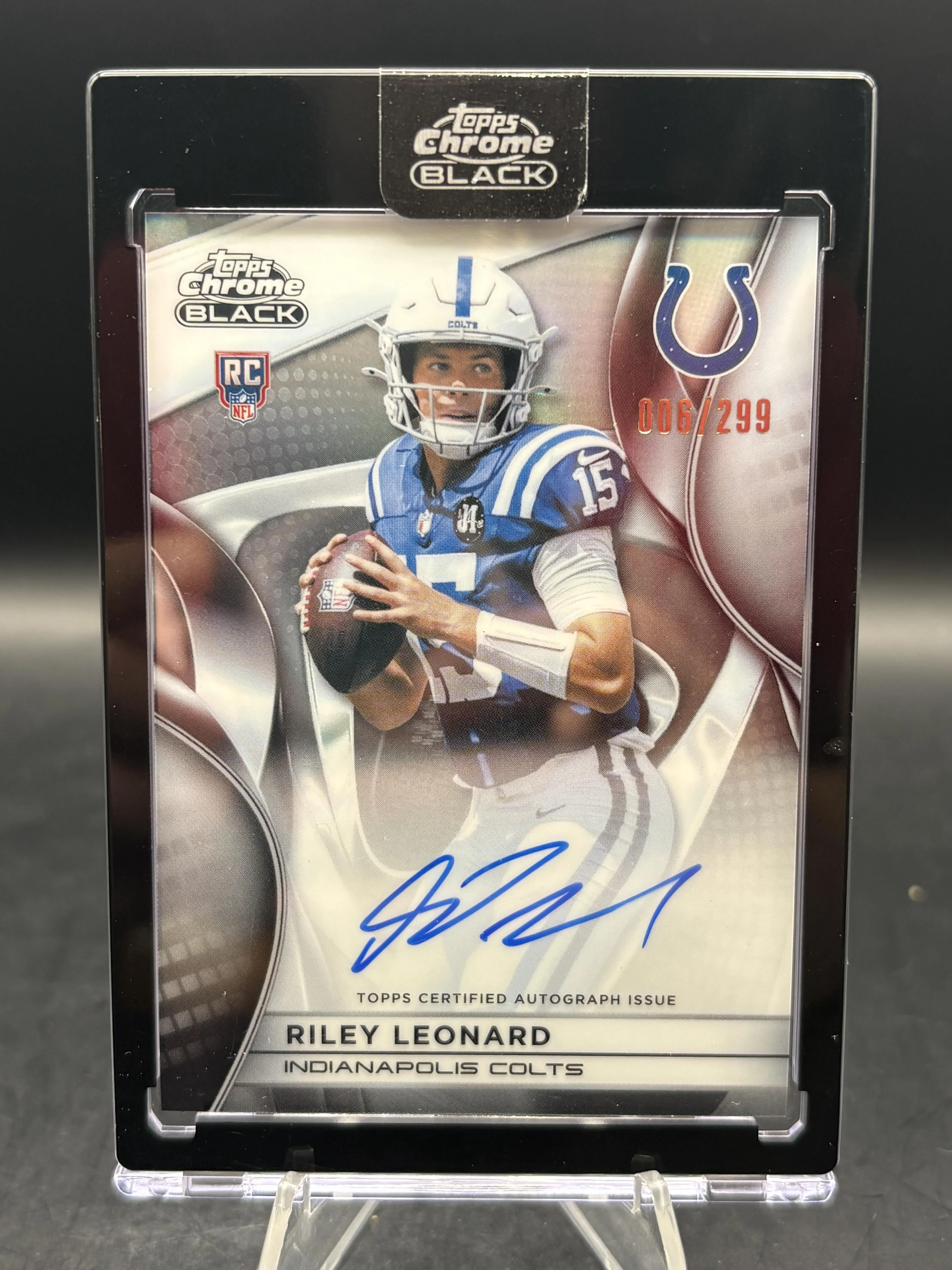 2025 Topps Chrome Black #RAU-RL Riley Leonard Rookie Autographs #/299