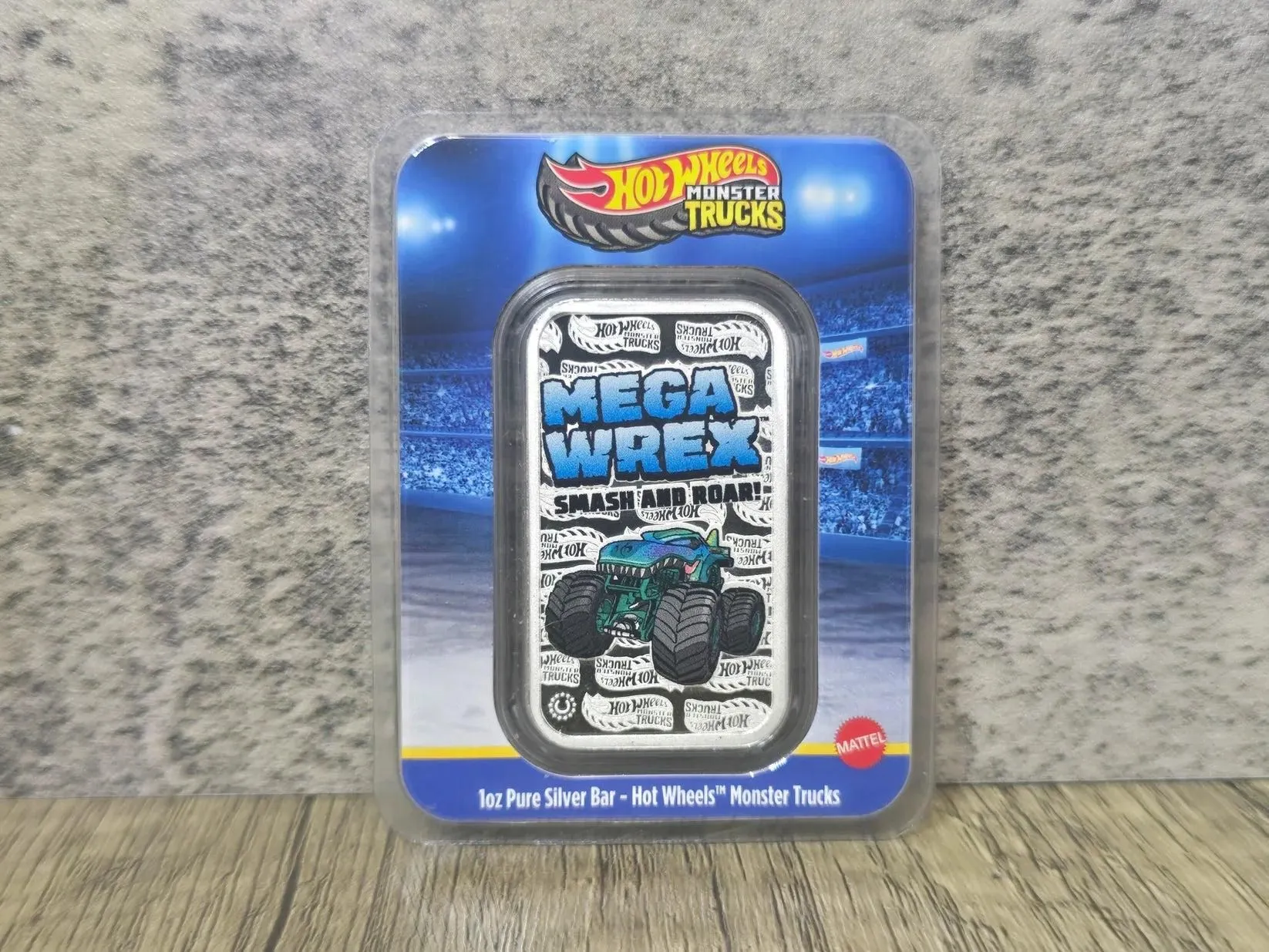 2026 Mega Wrex Hot wheels Monster Truck 1oz 999 silver