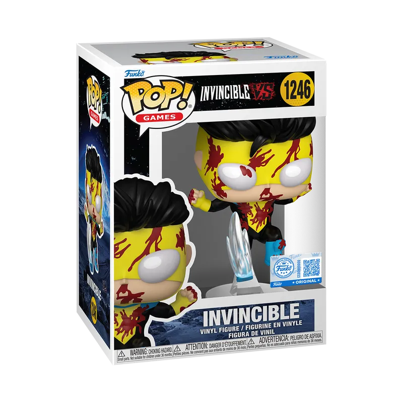 Funko Pop! Games Invincible (Flying Kick) Bloody Exclusive #1246 Free Protector