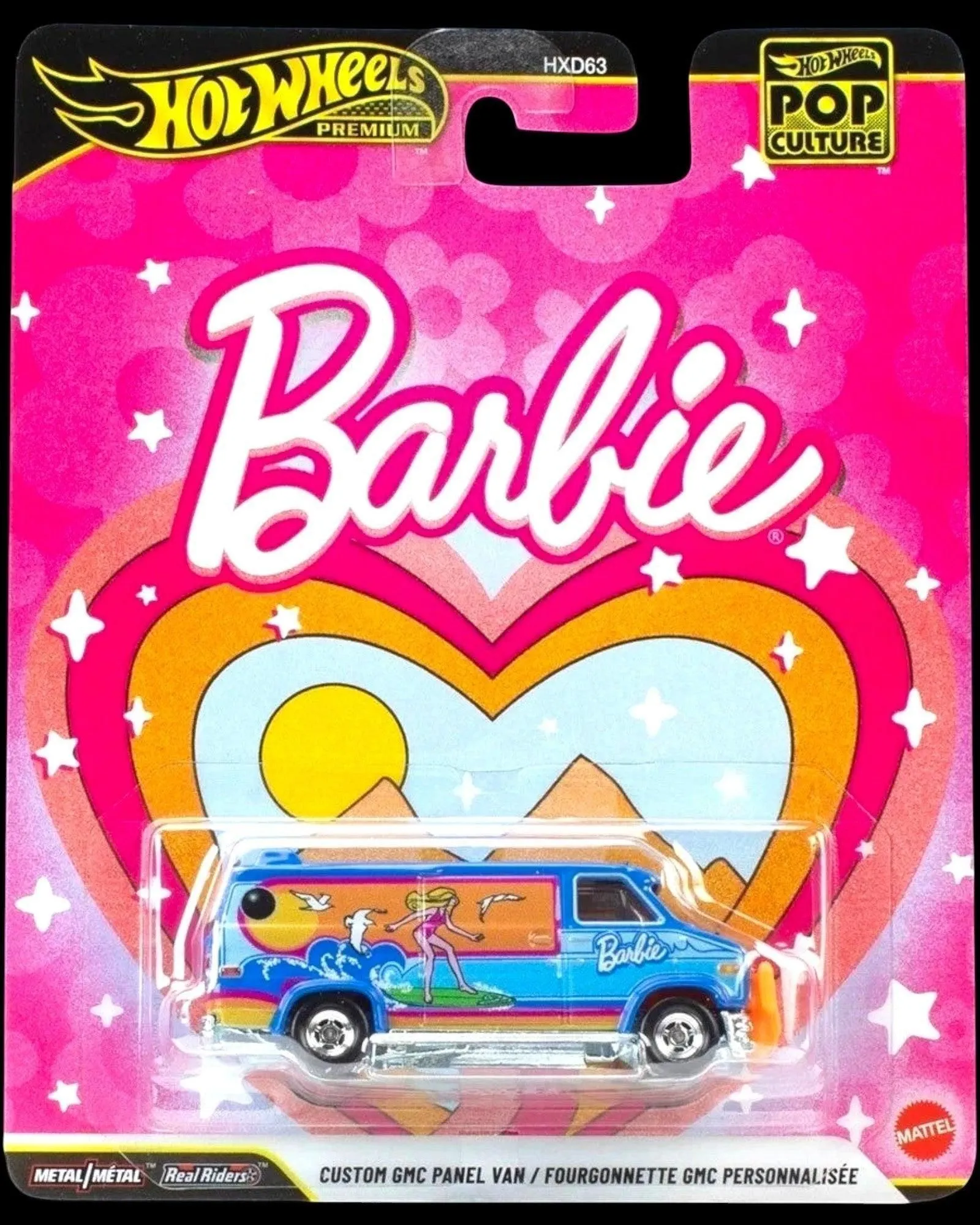 Scratch & Dent Hot Wheels 70s GMC Van Barbie Surf 1:64 Die-Cast Pop Culture