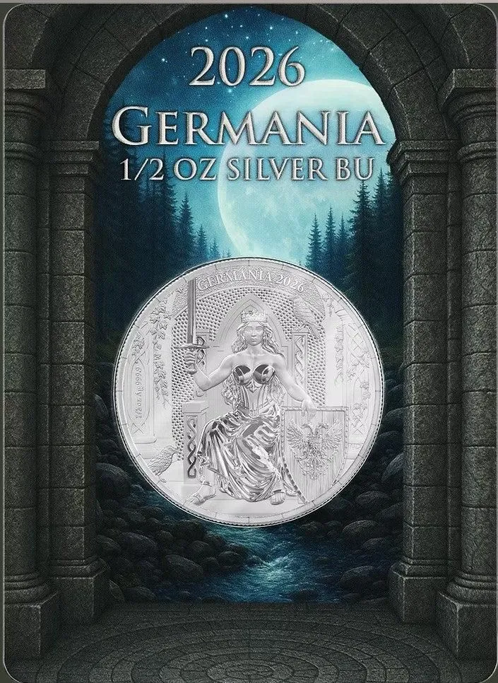 2026 Germania 1/2 oz Silver coins Ag 999.9 BU